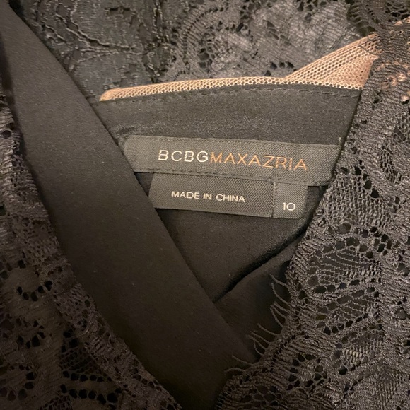 BCBG MaxAzria Silk Lace Maxi Dress Sz 10 - Picture 9 of 15